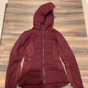 Lululemon Down For It All Jacket Maroon